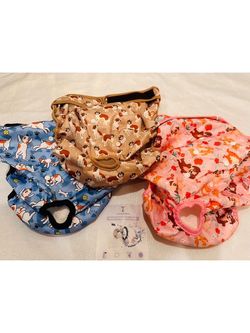Zingterra Dog Diapers XXL - Pack of 3 Multi-Color